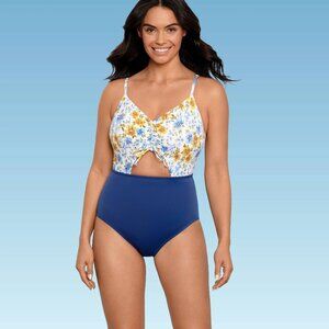 ✅ 3/$20 Sale-BEACH BETTY One-Piece Swimsuit Slimming Control--Women's Med
